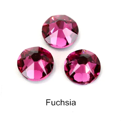 Fuchsia 144 шт цветные горячие ремонтные стразы, платья, свадебные платья, украшения, 16cut 8 Big 8 Small Iron Stone, стразы горячей фиксации Y3836 - Цвет: Fuchsia