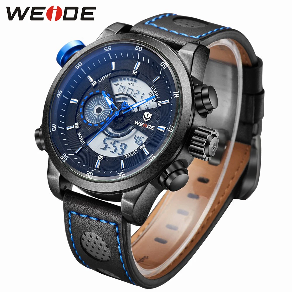 Часы WEIDE мужские Аналоговые повседневные спортивные цифровые водонепроницаемые