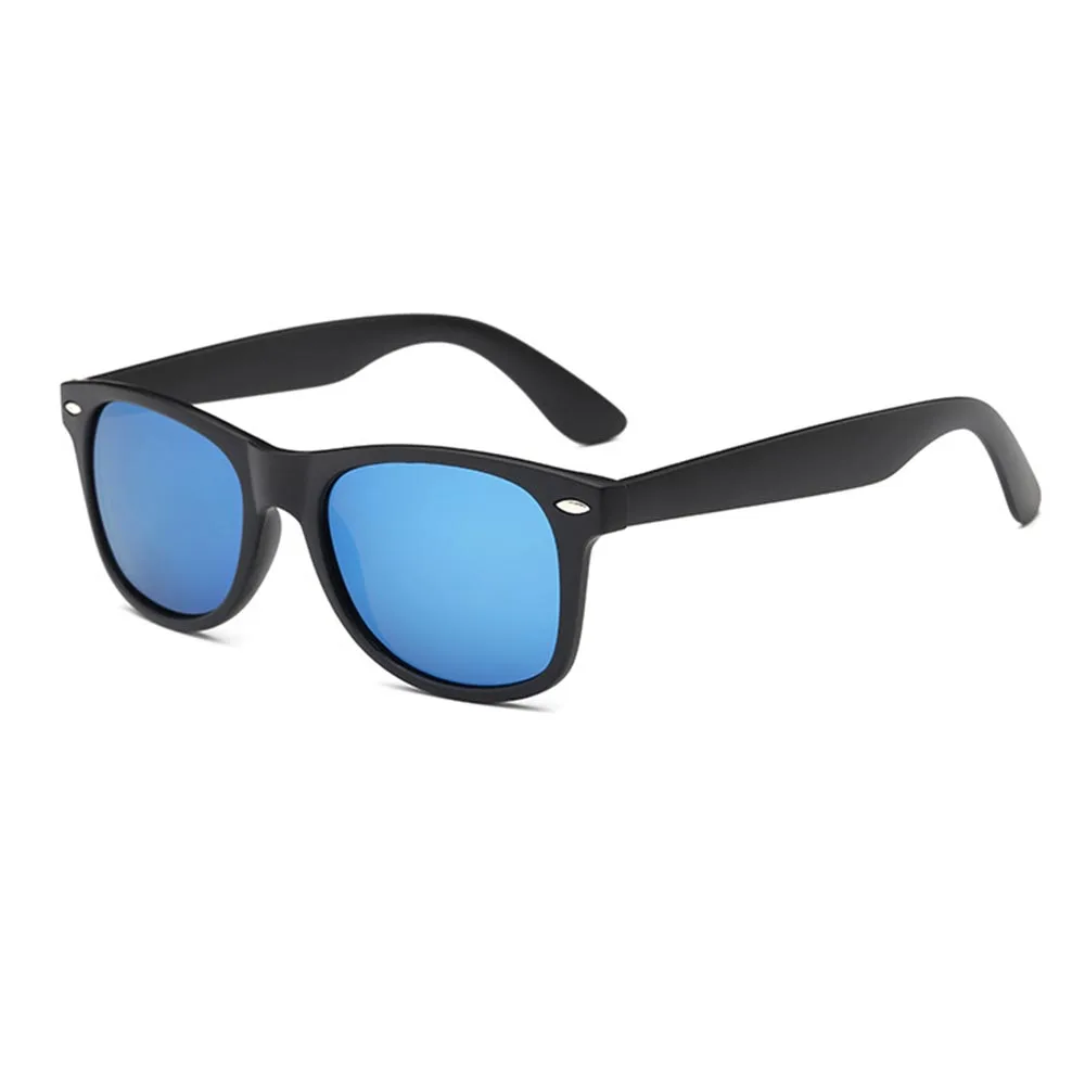 KeiKeSweet, роскошные брендовые дизайнерские поляризованные солнцезащитные очки для вождения, мужские и женские солнцезащитные очки с уф400 заклепками, винтажные спортивные солнцезащитные очки - Цвет линз: Black Blue