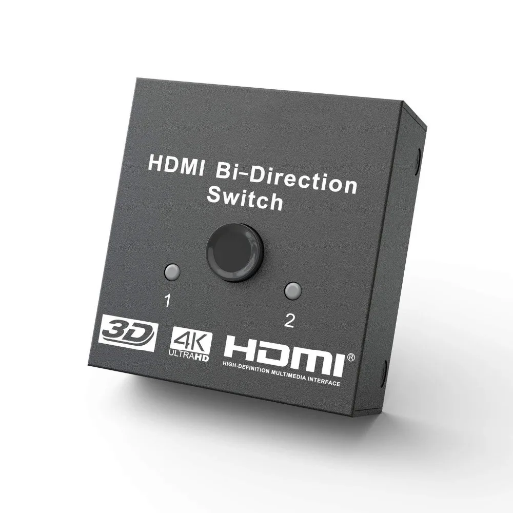 Переключатель 4K HD 2 порта двунаправленный 1x2 / 2x1 HDMI совместимый сплиттер порты Sup