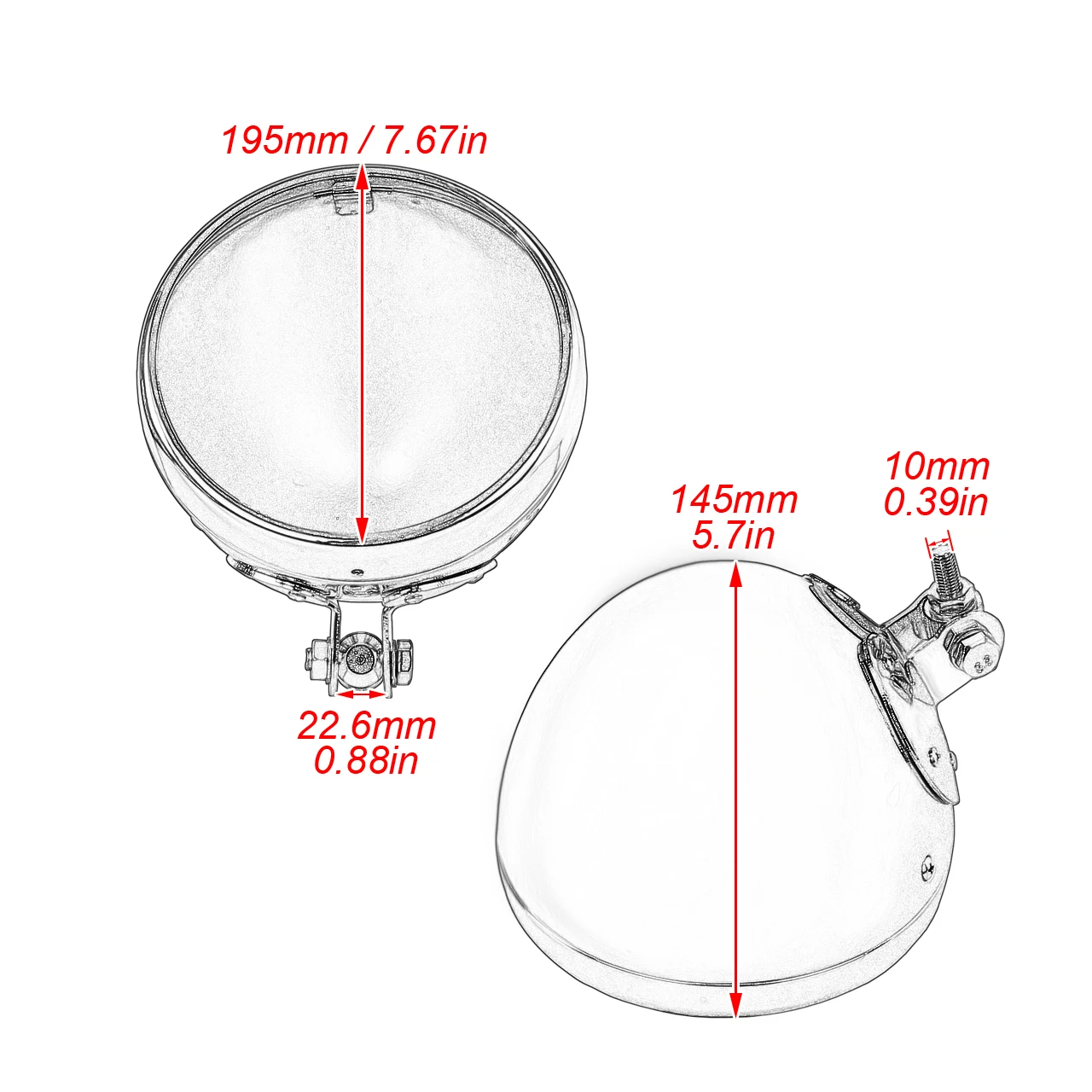 Универсальный мотоциклетный 7 дюймовый винтажный светодиодный налобный фонарь