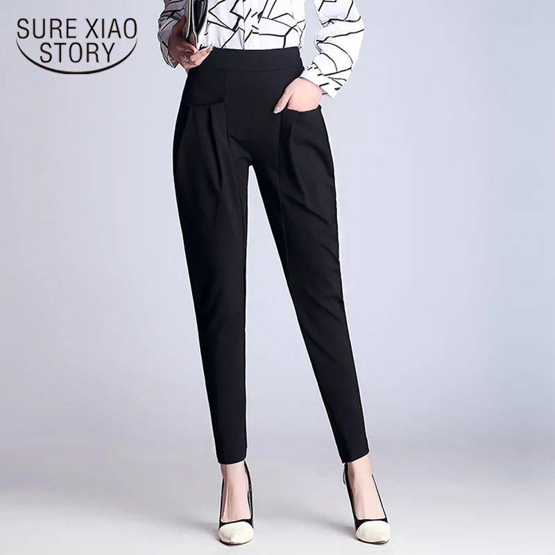 

Harem Pants Women Casual Elegant Loose Pants High Waist New Front Pockets Female Office Lady Pants Trousers Loose 7227 50
