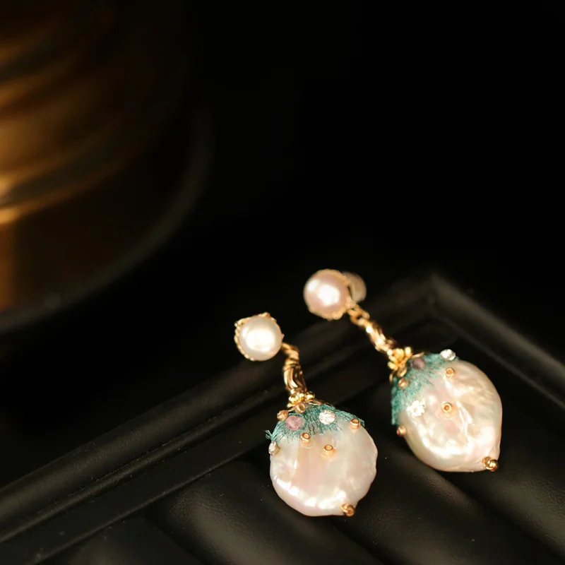 Женские серьги с барочным жемчугом DAIMI ретро ручной работы в