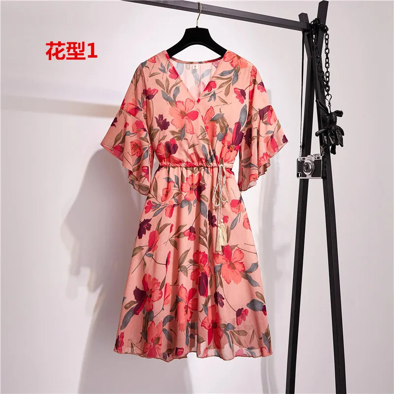 Женское платье с цветочным принтом мини-платье коротким рукавом и подкладкой