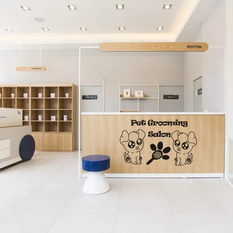 Уход за салонами наклейка для магазина домашних животных плакаты виниловые