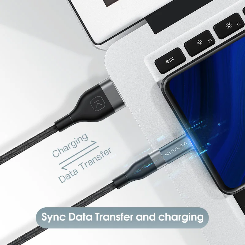 Адаптер KUULAA USB Type C OTG переходник с Micro на кабель для Macbook Pro Samsung S10 Plus быстрая