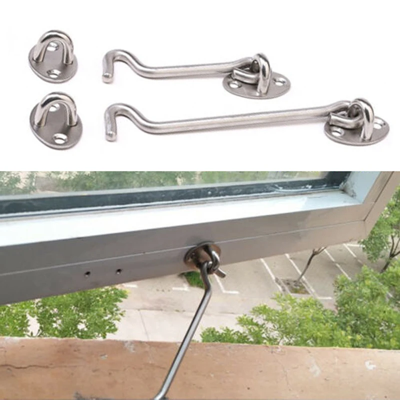 Нержавеющая сталь гаражная кабина крюк шкаф сарая декоративные 2 пары окна