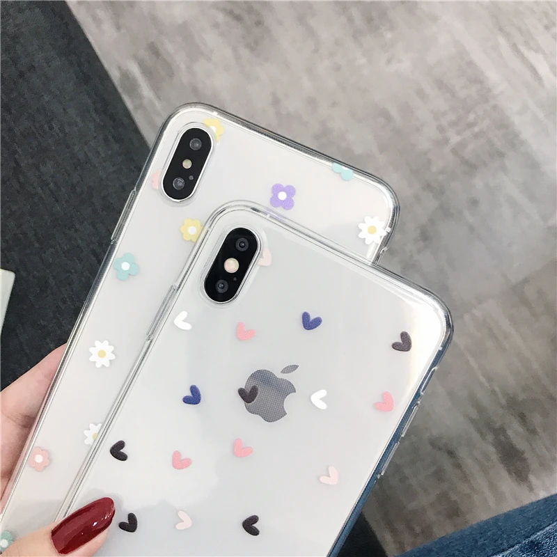 Милыми любящими сердцами Цветы Чехол для мобильного телефона iphone 12 11 Pro max X XR XS