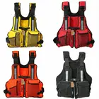 Спасательный жилет для взрослых, регулируемый спасательный жилет с несколькими карманами, для плавучести, парусного спорта, байдарки, рыбалки, нахлыстом, водного спорта