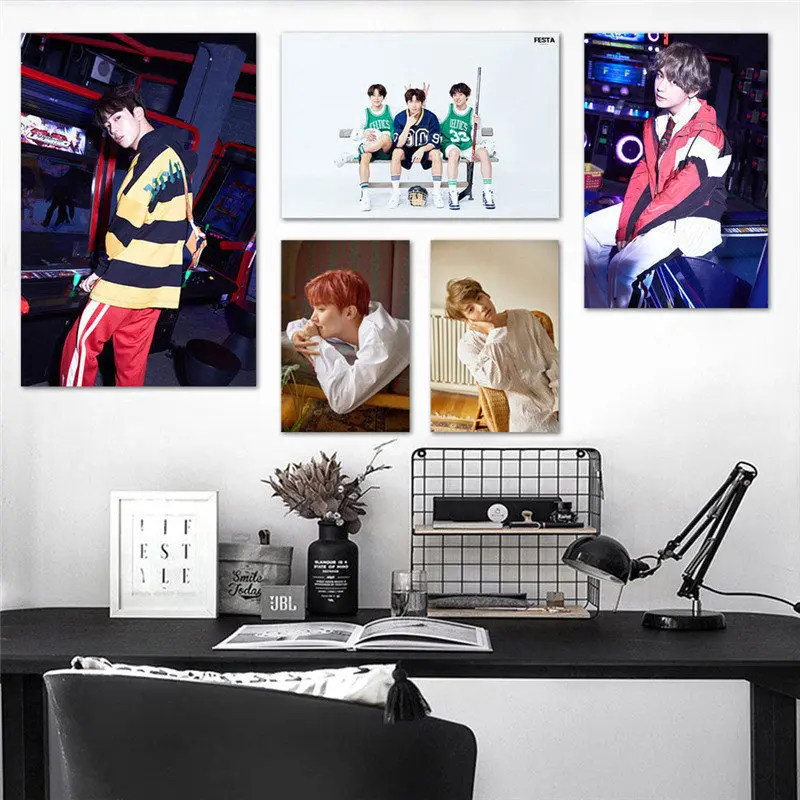 Kpop Bangtan Плакаты для мальчиков и принты корейский певец ремешок хобби настенное