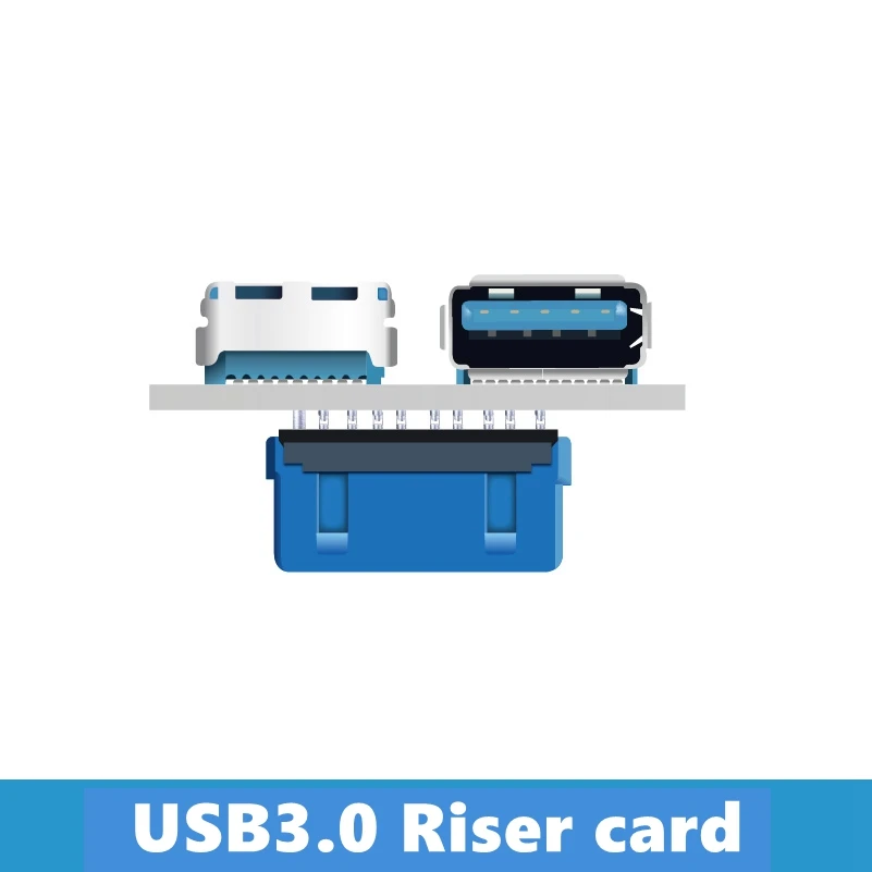 Бесплатная доставка Материнская плата ADT Link 19 Pin USB3.0 адаптер карта 19pin Райзер NAS