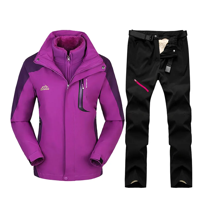Женский лыжный костюм водонепроницаемая ветрозащитная куртка для катания на