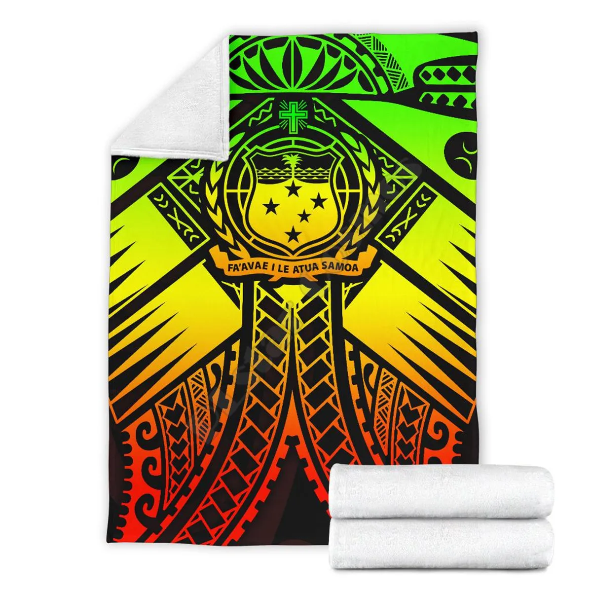 

Samoa Premium Blanket Samoa Seal with Polynesian Tattoo printed Wearable Blanket Adults/kids Fleece Blanket Sherpa Blanket 02