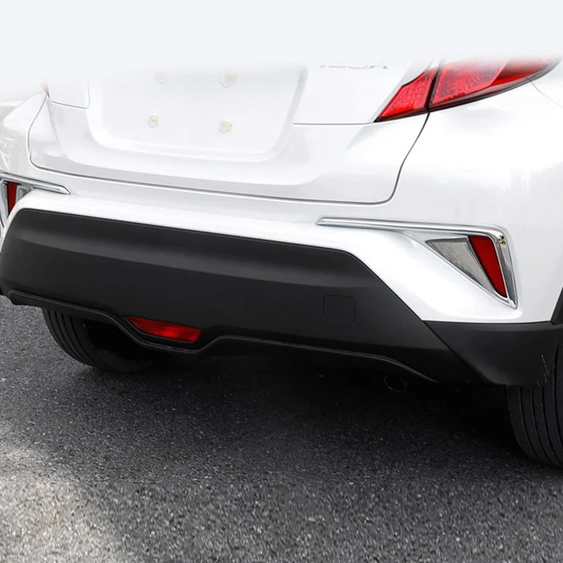 

NEW-for Toyota C-HR CHR Accessories Rear Fog Light Frame Cover Trims ABS Chromium Styling Exterior Decoration 2017-2019