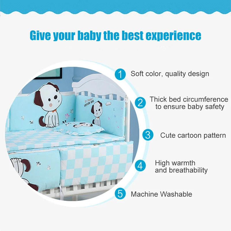 IMBABY/комплект постельного белья для малышей, 5 шт., детская кроватка, постельное белье для малышей, мягкая детская кроватка из хлопка, мягкий детский бампер, наволочка, простыня для младенцев
