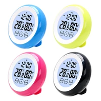 Digital LCD Thermometer Hygrometer Indoor Weather Station Clock With Backlight Electronic Temperature Humidity Meter