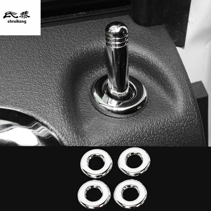 

4pcs/Lot ABS Car Door Bolt Decoration Cover For 2010-2015 JEEP Compass / Patriot Car Accessories