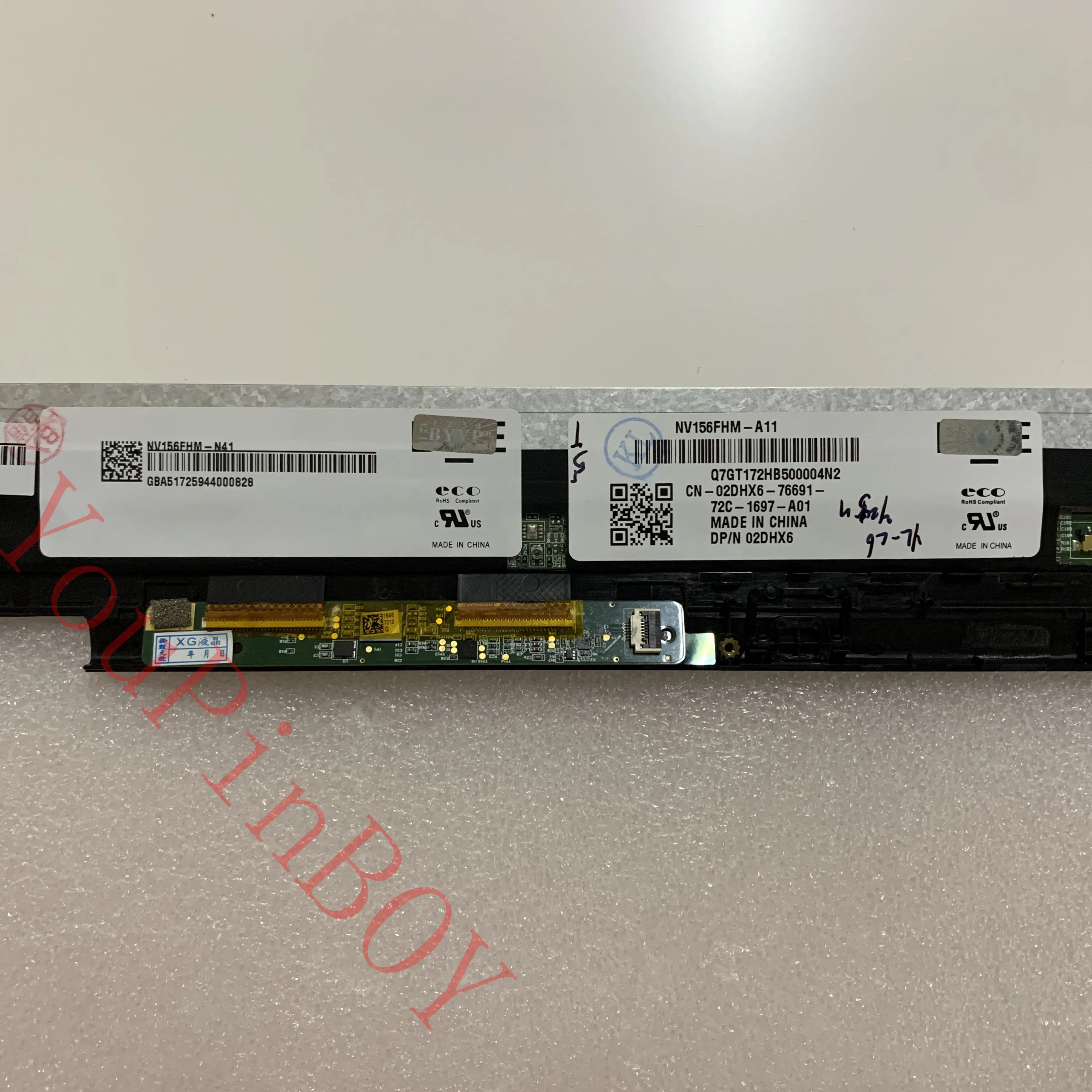 15 6 &quotдля Dell Inspiron 7558 7568 7000 ЖК-дисплей с сенсорным экраном NV156FHM-A11 02DHX6 FHD 1920*1080