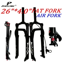 pasak fat bike fork 26x4 0 tire mtb cruiser bicycle suspension air fork qr 9x135mm line remote lockout magnesium aluminium alloy
