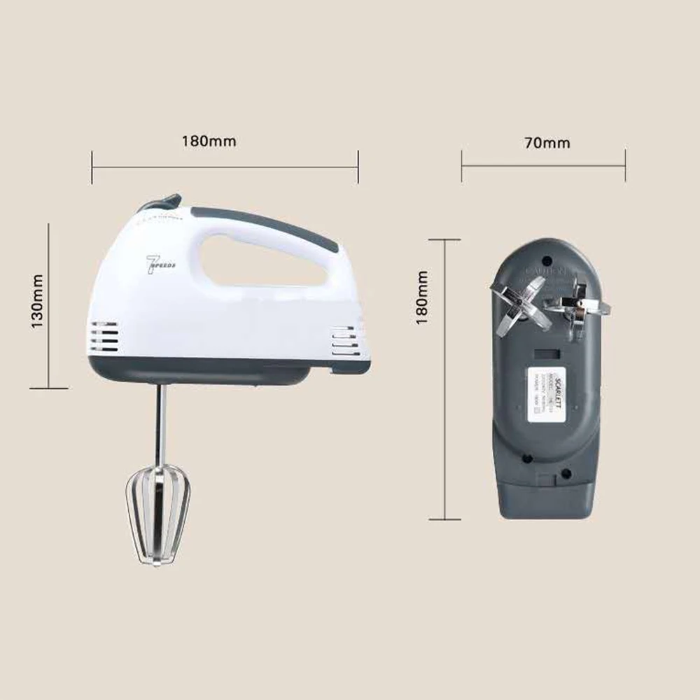 

Multifunctional Mini 7 Speed Manual Electric Handheld Mixer Egg Beater Automatic Cream Food Cake Baking Dough Mixer Food Blender