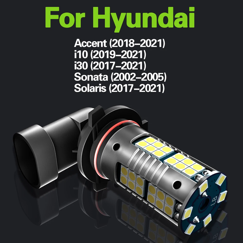 2 светодиодный т. светодиодные лампы для Hyundai Accent i10 i30 Sonata Solaris 9006 2017 2018 2019 |