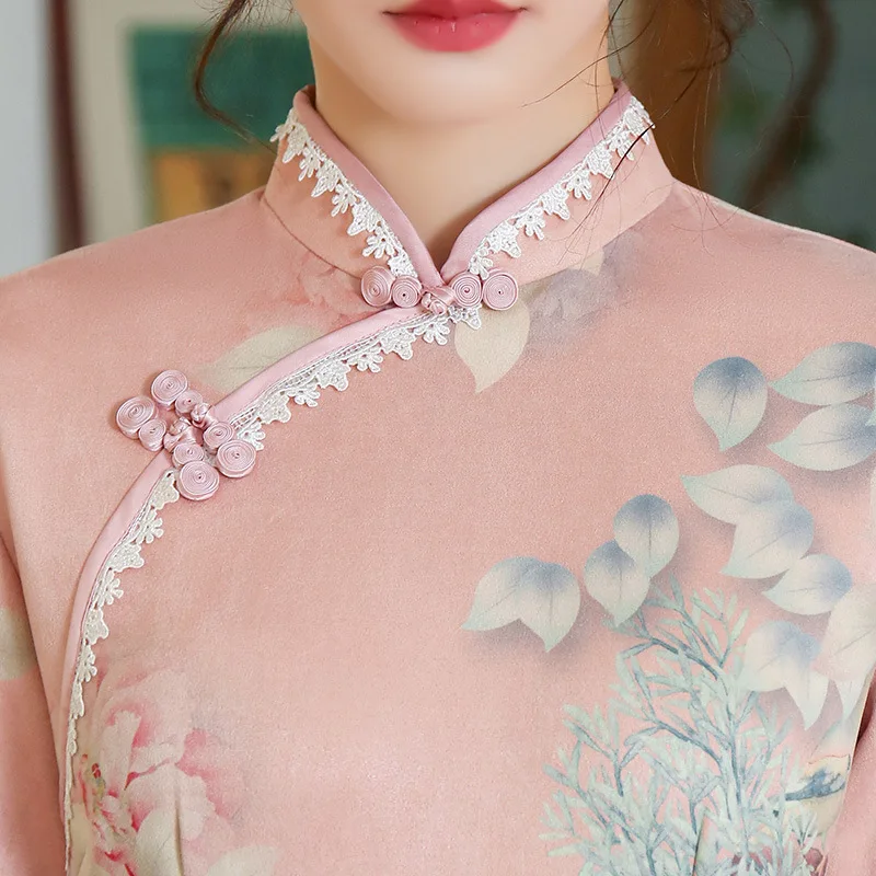 

Chinese Dress Women Elegant News Qipao Vestidos Party Wedding Dresses Cheongsam Split Sexy Christmas Gift Formal Gowns Robe