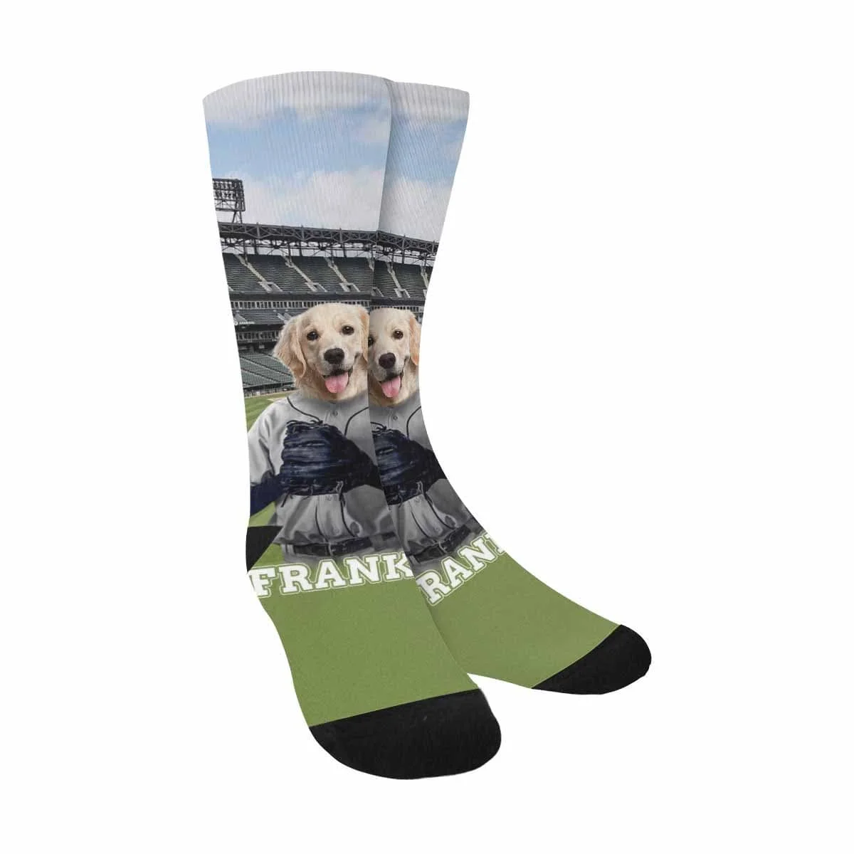 

Custom Face&Name Baseball Player Sublimated Crew Socks