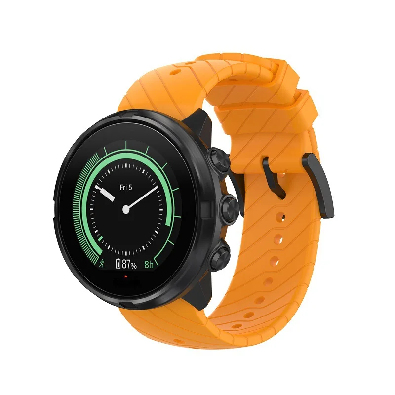 24 мм силиконовый ремешок для часов Quick Release Suunto 9/Ambit 3 вертикальный/Spartan Sport HR