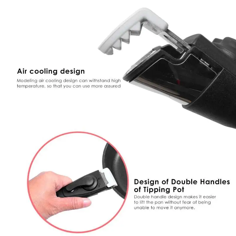 Черная искусственная ручка зажим запасной горшок Stockpot Универсальная съемная