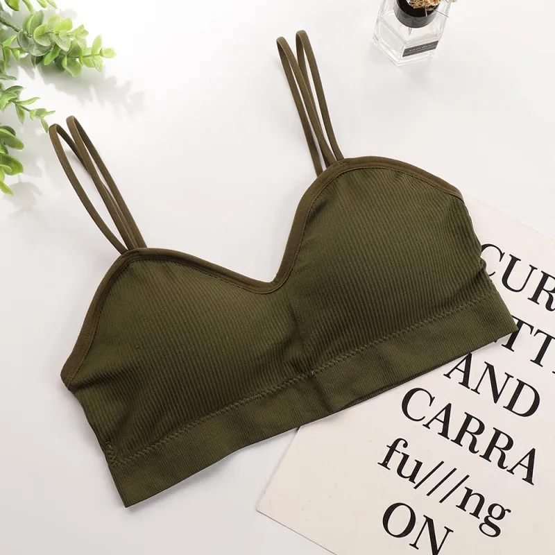 Бесшовный Бюстгальтер Для женщин Красота обратно сплошной Цвет полосатый