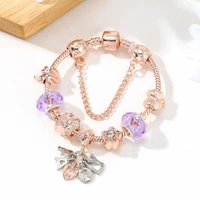 yexcodes rose gold family bracelet ladies brand bracelet girl jewelry beads can be detached and combined fine bracelet jewelry