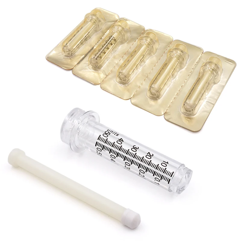 

Одноразовый стерильный шприц с гиалуроновой ручкой, 0,5 мл