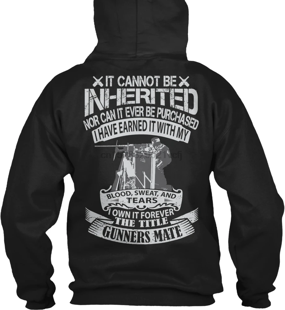 Мужская толстовка с капюшоном длинным рукавом Gunners mate Not hitered women уличная