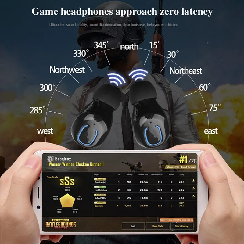 Bluetooth наушники 5,0 мини TWS беспроводные наушники беспроводные Hifi Стерео Гарнитуры Наушники водонепроницаемые спортивные наушники телефон микрофон беспроводные наушники блютуз наушники наушники bluetooth аирподс