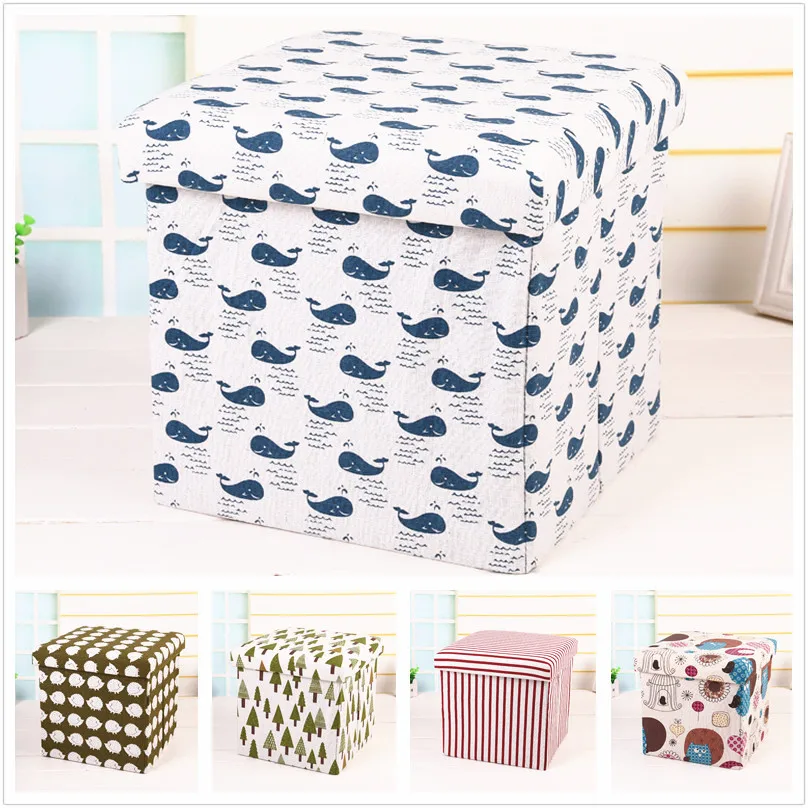 GWaroom многофункциональная Нетканая Ретро складная коробка для хранения табурета