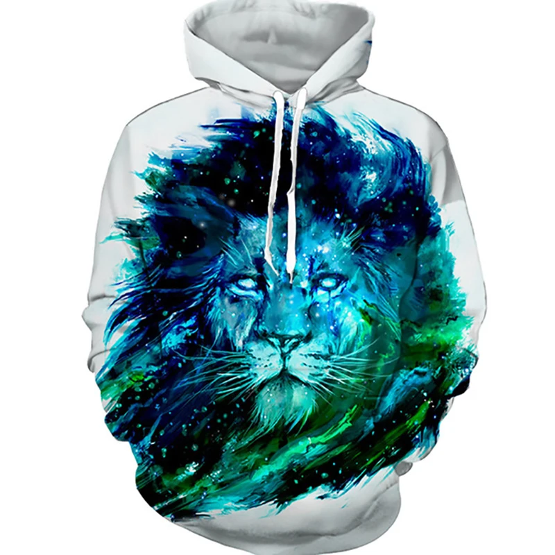 

2021 Fashion Cool Lion 3D Printed Hoodies Sports Casual Men/Women Hooded Sweatshirt Pullover Trendy Streetwear Hip Hop Hoodie