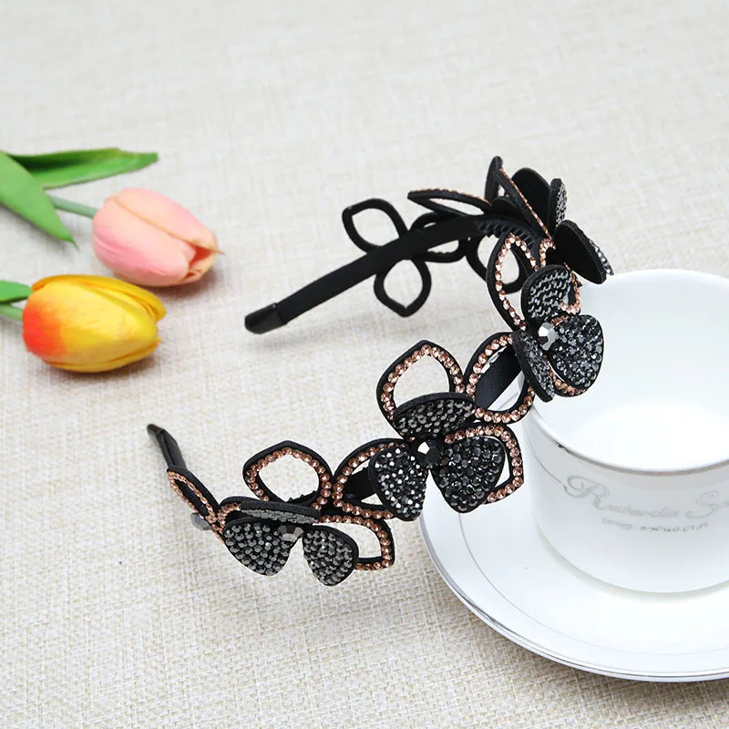 Головной убор с цветком новинка 2020 Женская повязка на голову шелковая резинка