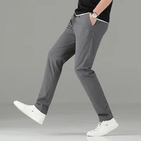 new loose ice silk golf trousers mens pants smooth stretch breathable elastic summer sports fashion casual skin friendly fabric