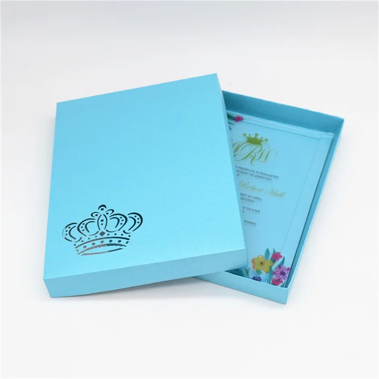 tiffany blue pearl 10 шт. перламутровая бумага высокого качества Лазерная резка персонализированные пригласительные коробки - Цвет: tiffany blue pearl