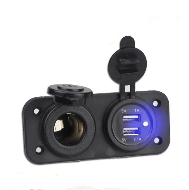 Розетка для автомобильного прикуривателя адаптер Зарядное устройство 2 Порты USB