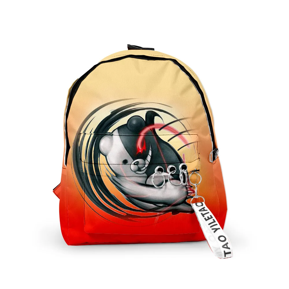 Сумка для отдыха в стиле данганронпа школьный ранец с цепочкой ключей 3D принтом