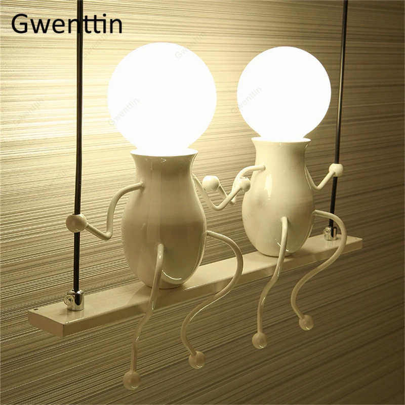 Качели для детей настенный светильник скандинавские настенные бра спальная кровать светодиодный