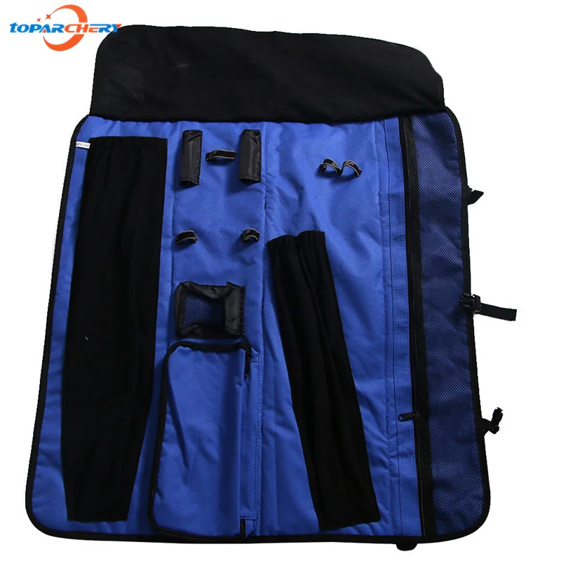 Сумка с бантом на вынос роскошным синим холстом для стрельбы из лука открытом