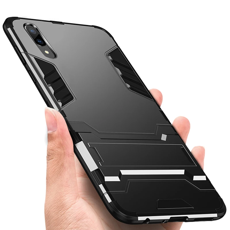 

Kickstand Case for Huawei P20 Pro Lite Holder Cases Hard Anti-knock Shockproof Stand Back Cover for Huawei P20 P20Pro P20Lite