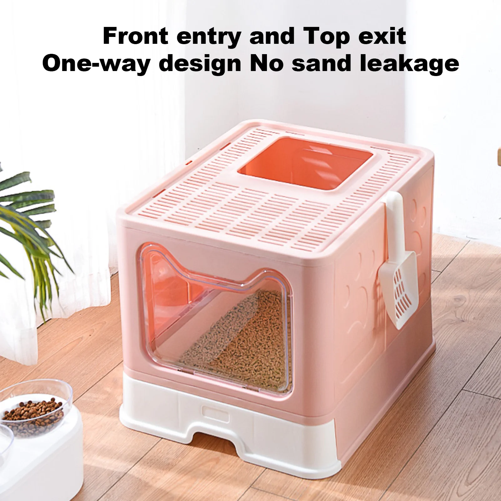Ящик для кошачьего туалета полностью закрытый выдвижной ящик защита от брызг и