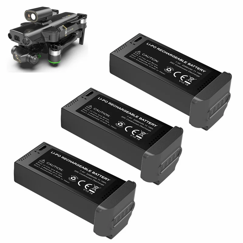 7,4 V 2200mAh LiPo bater&iacute;a + 5IN1 cargador para KAI un PRO/MAX recambios de cuadrirrotor RC accesorios de bater&iacute;a de 7,4 v-4