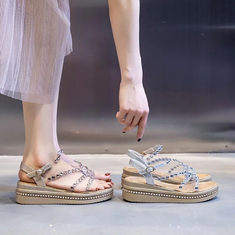 

FEDONAS Buckle Wedge Platform Shoes Woman Heels 2021 Fashion Summer Newest Women Shoes Hot Sale Party Wedding Prom Women Sandals