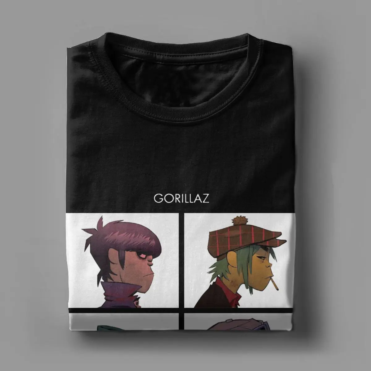 Музыкальная Группа Gorillaz Demon Days мужские футболки из чистого хлопка с круглым