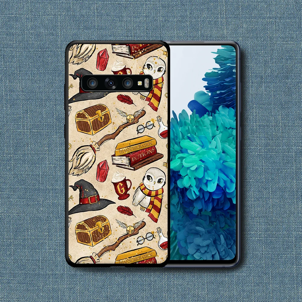 

Harries Potter Cartoon Owl Phone Case For Samsung Galaxy Note S 8 9 10 20 Plus E Lite Uitra black Etui 3D Shell Trend Waterproof