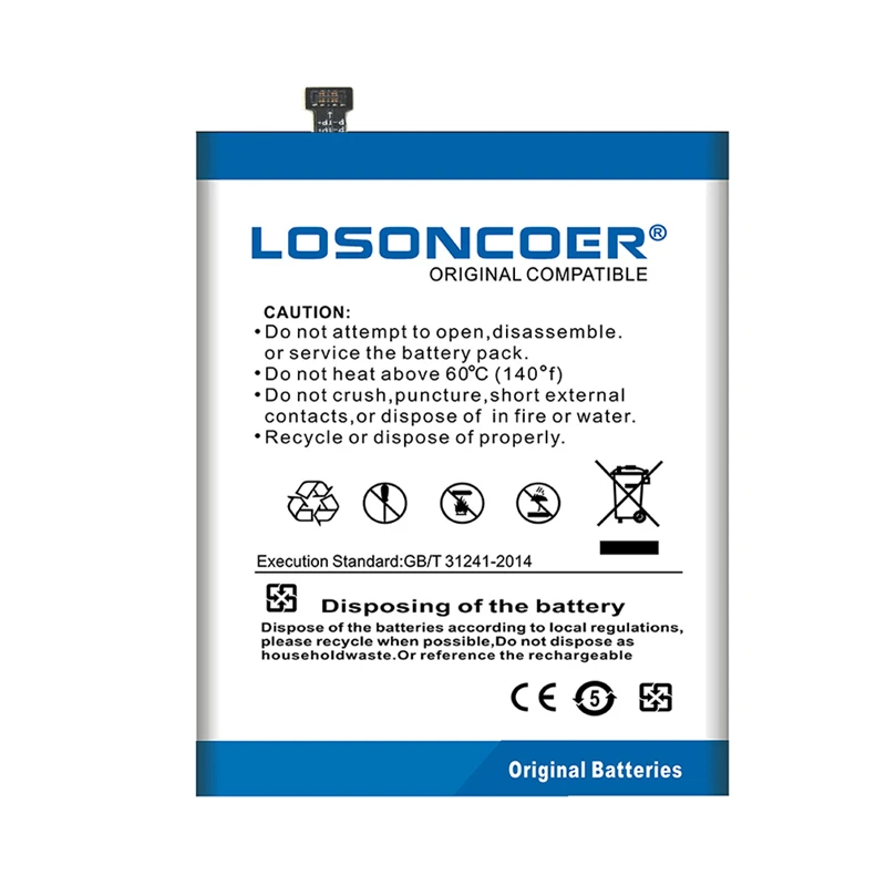 Сменные Аккумуляторы LOSONCOER 4400 мАч C766244320P для телефона Blu Studio One Plus S0130uu аккумулятор